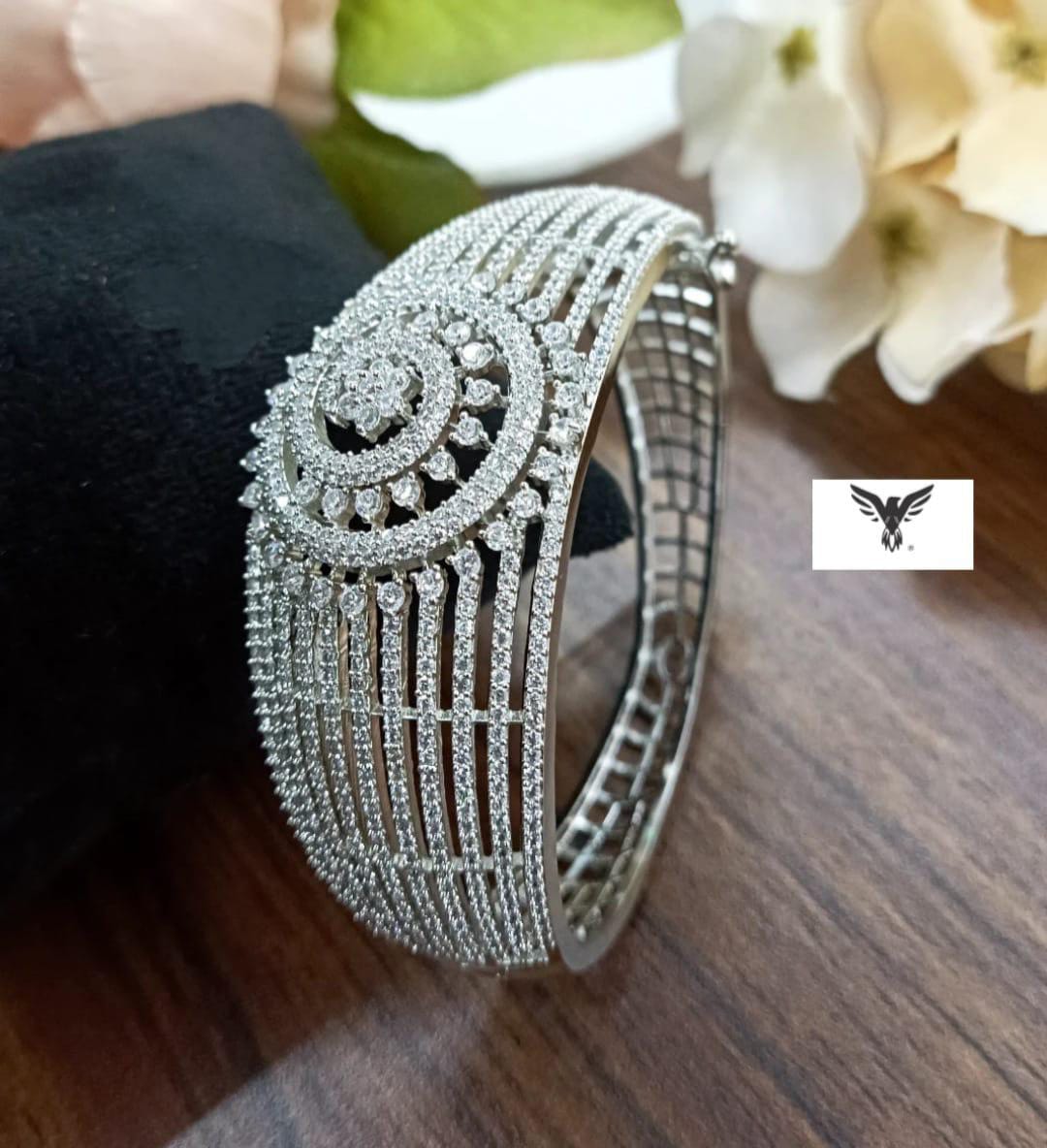 Noor Beautiful Diamond Bracelet in Silver For Women