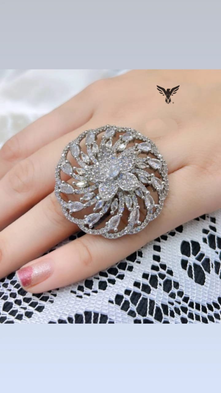 Niha Floral Diamond Ring For Women