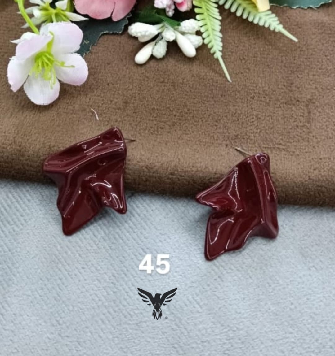 RED STUD EARRING FOR WOMEN