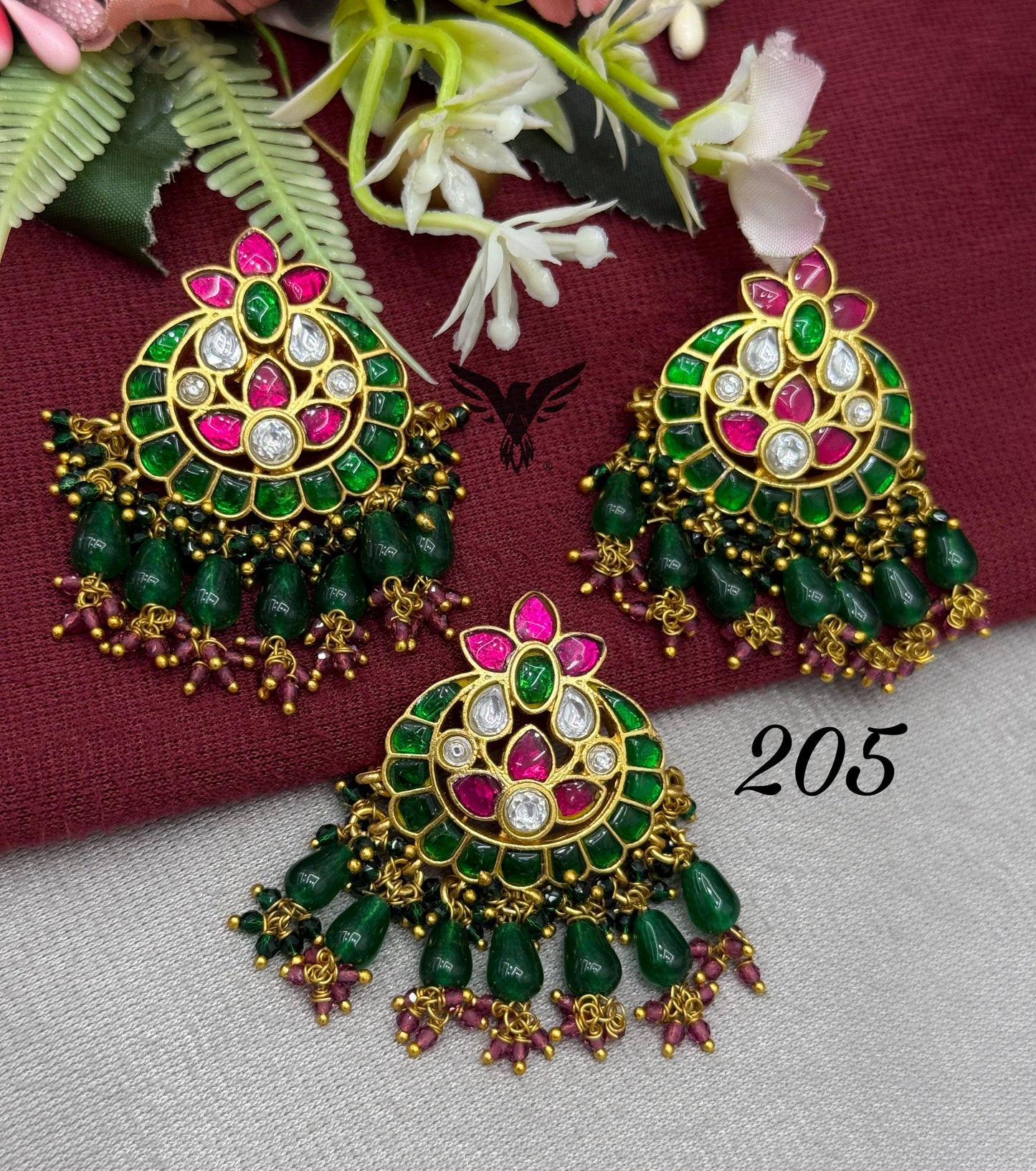 Elegant premium mosanite multi pendent set for women