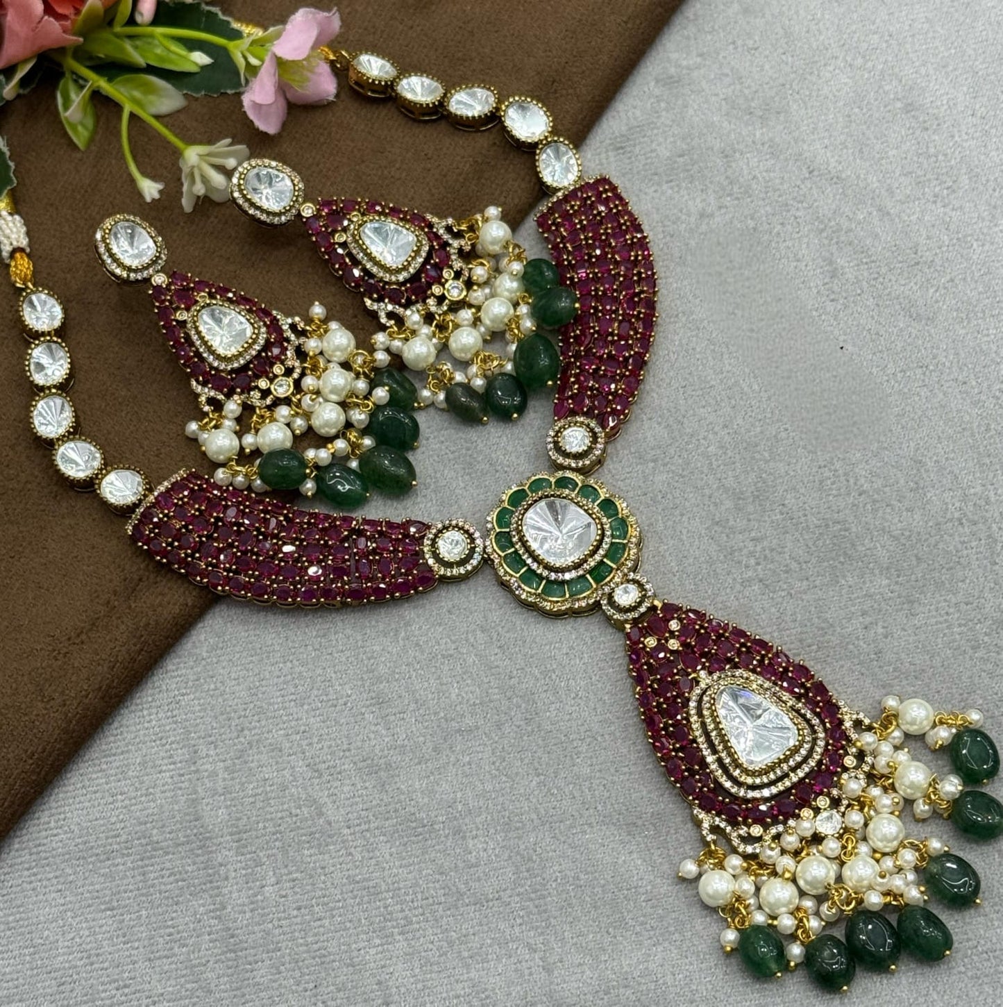 Invisible Setting With Mossanites With Stones Necklace For Women