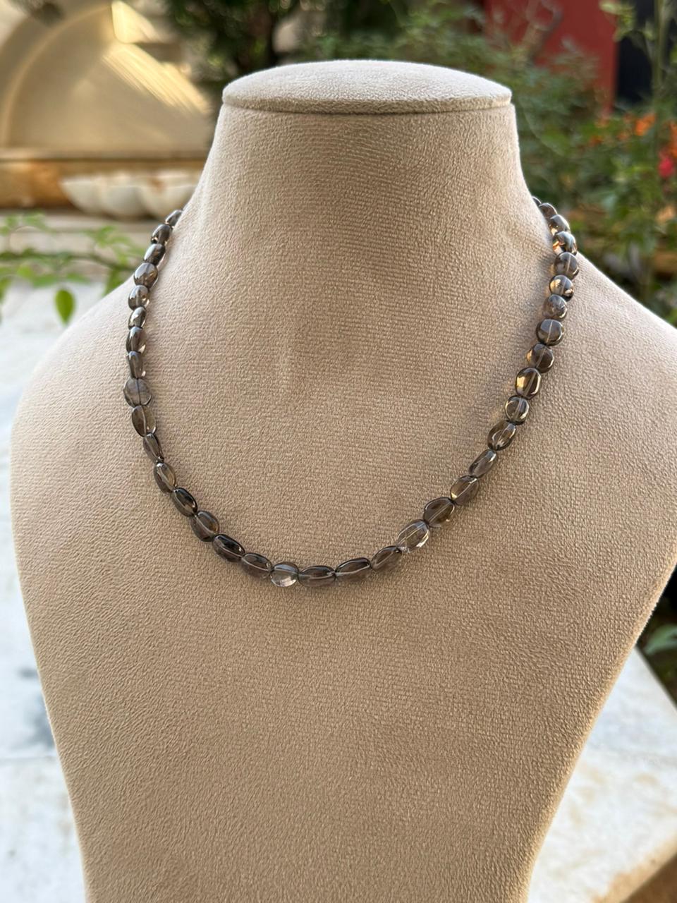 smoky pearl one layar mala for woman