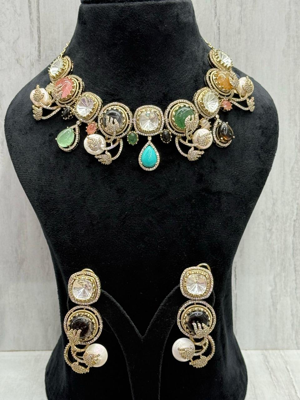 Sabya Inspired Natural Stones Necklace For Women