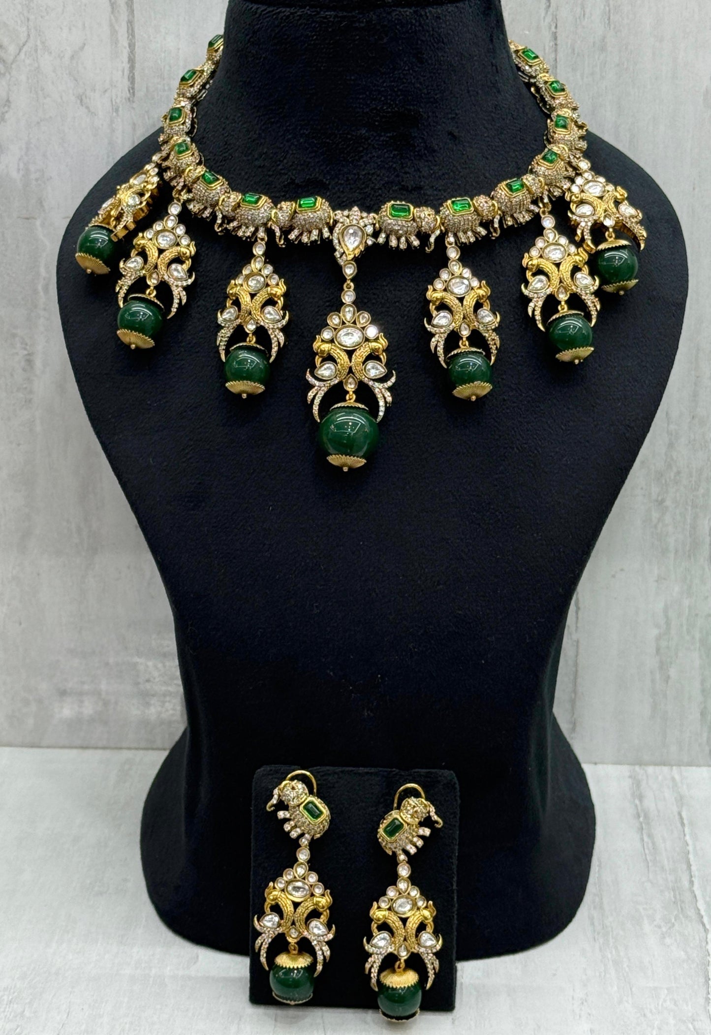 Nita Ambani Inspired Mosanite Kundan Necklace