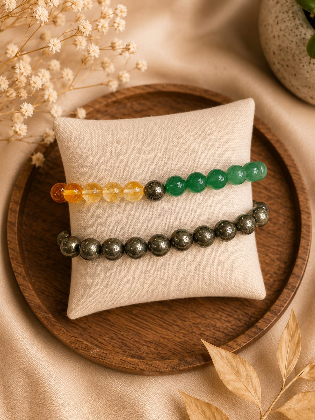 Pyrite And Money Magnet Bracelets Combo