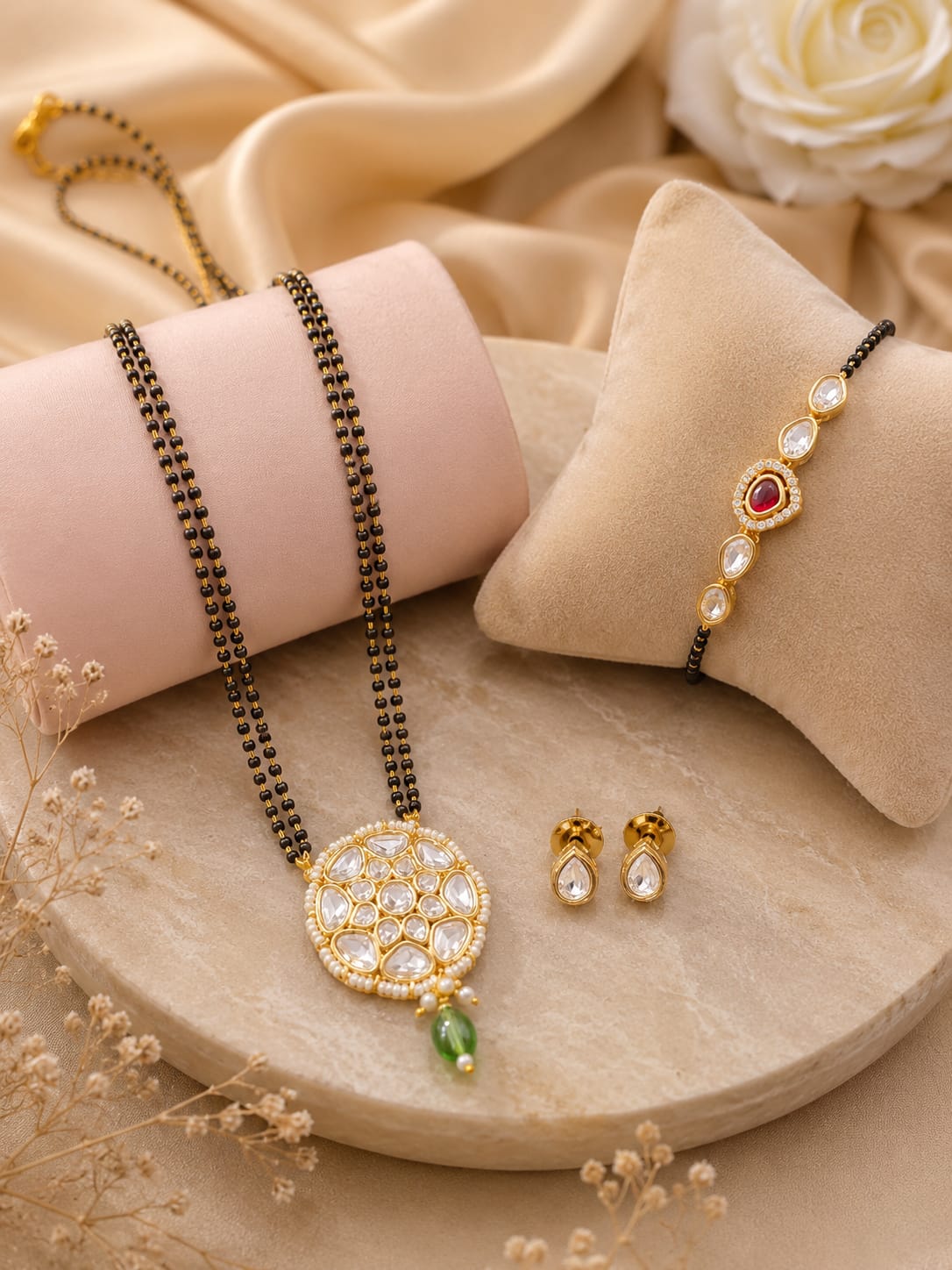 Mangalsutra pendant with Bracelets For Women And Girls