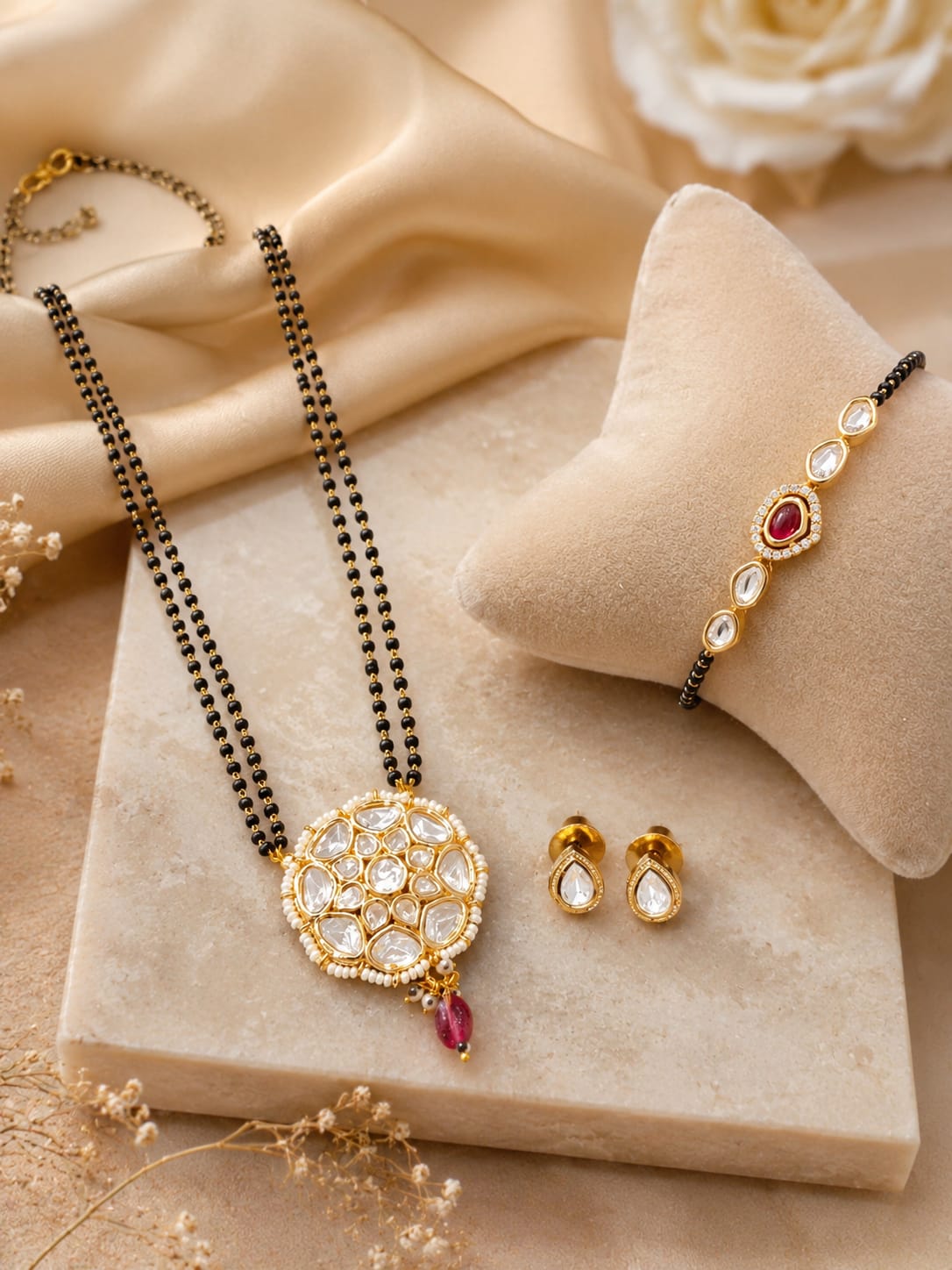 Mangalsutra pendant with Bracelets For Women And Girls