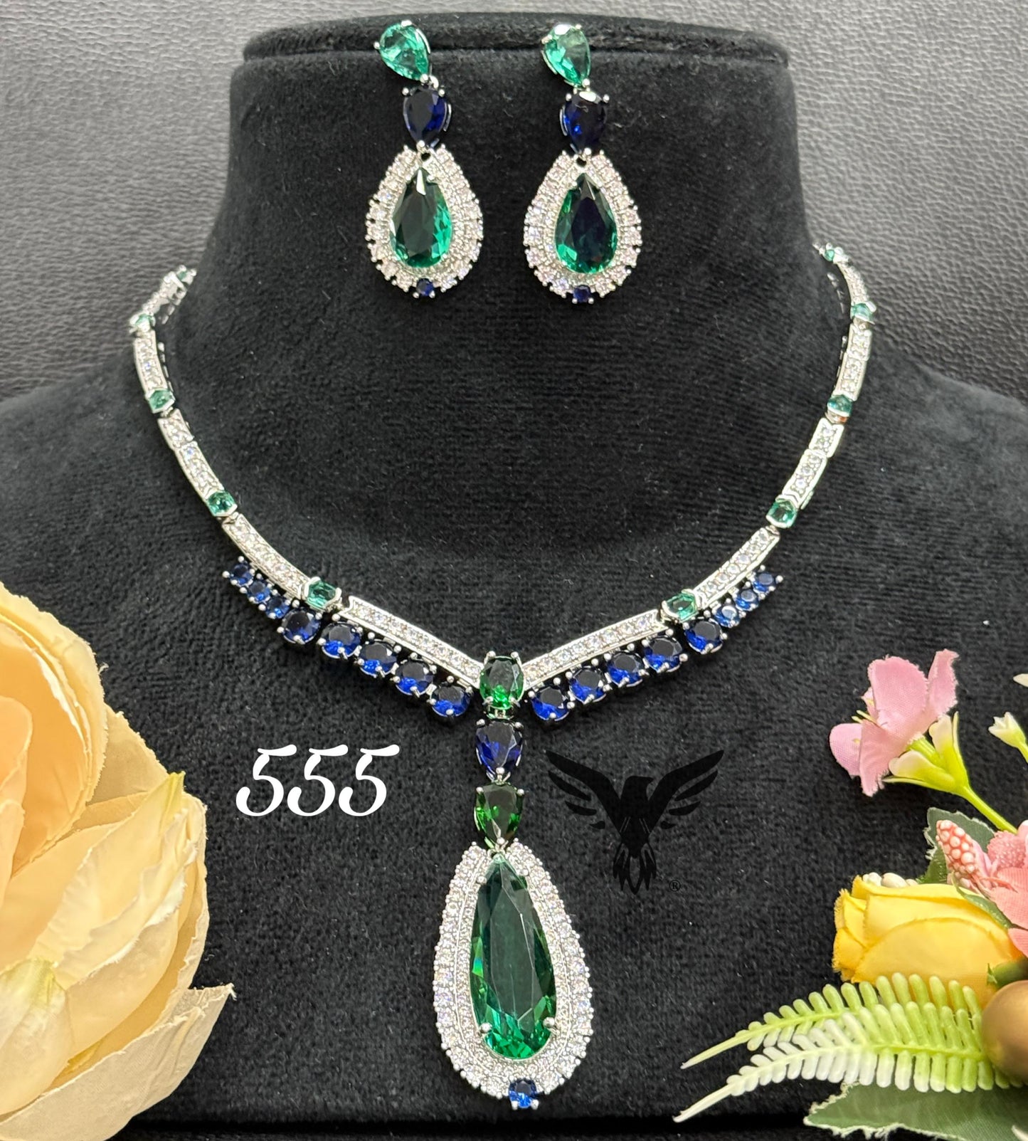 Grace american diamond with swaroski stone Sleek necklace for women