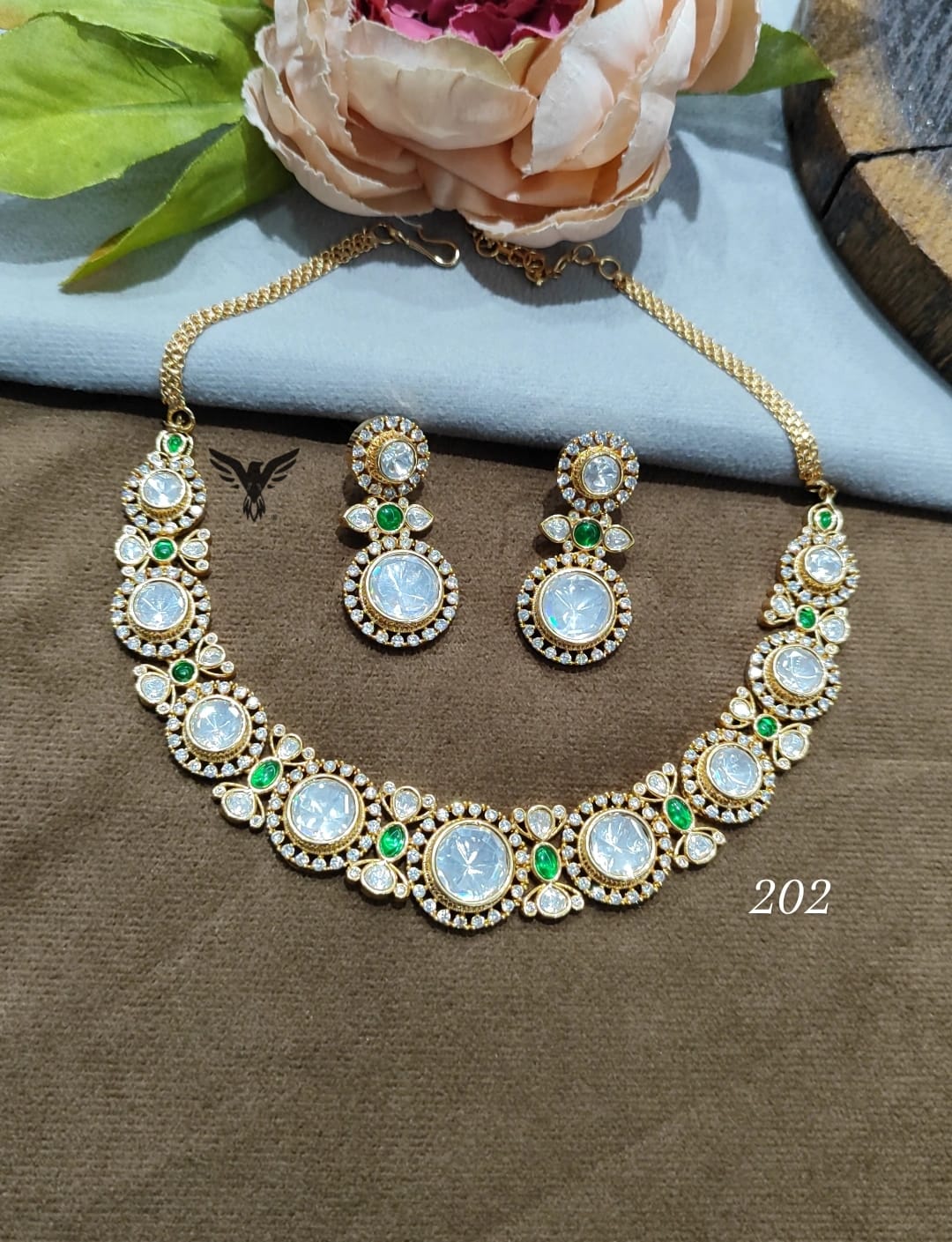 Esha Sunheri kundan party wear necklace For women