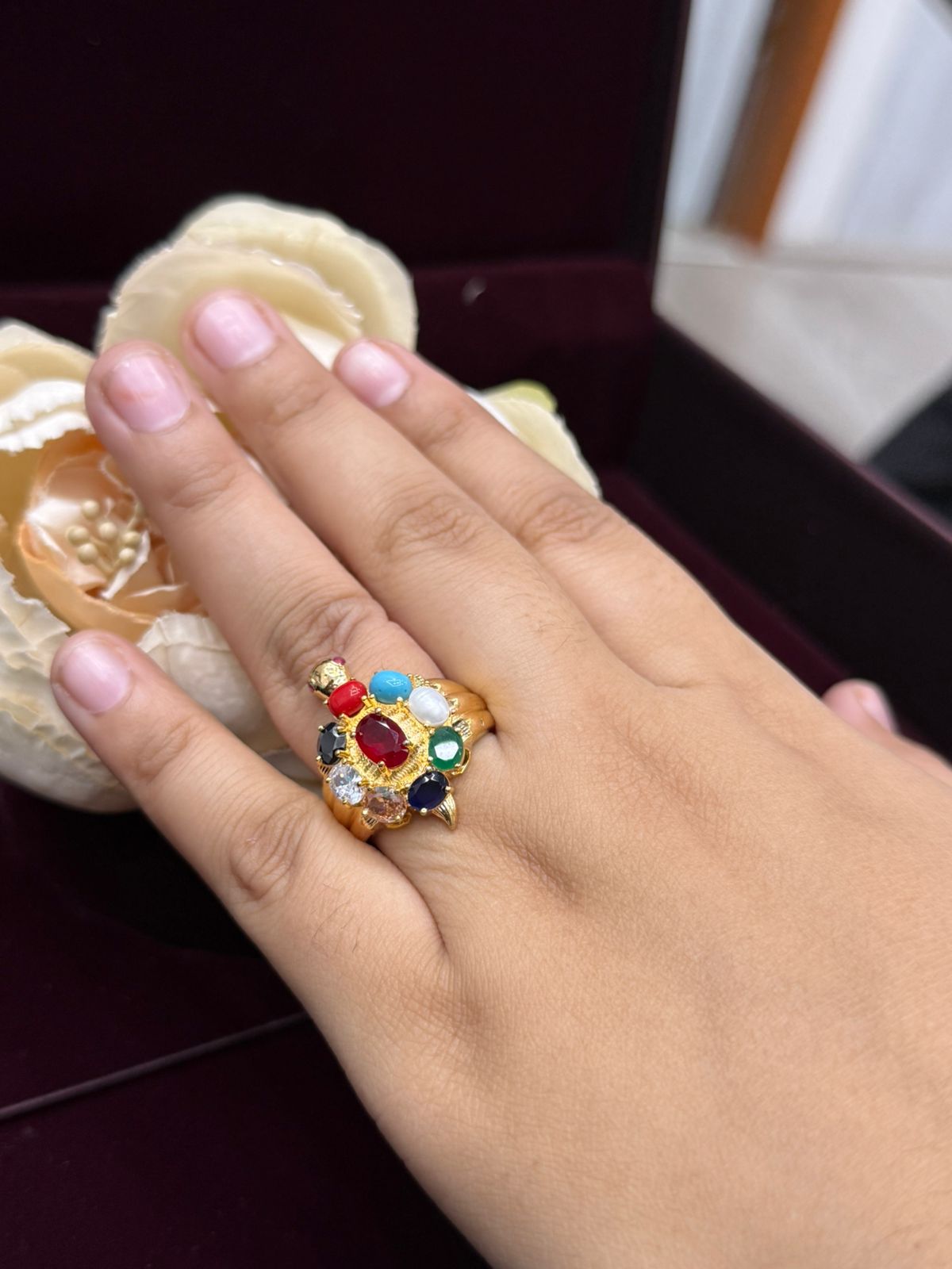 MULTI COLOUR BEAUTIFUL CZ STONE RING