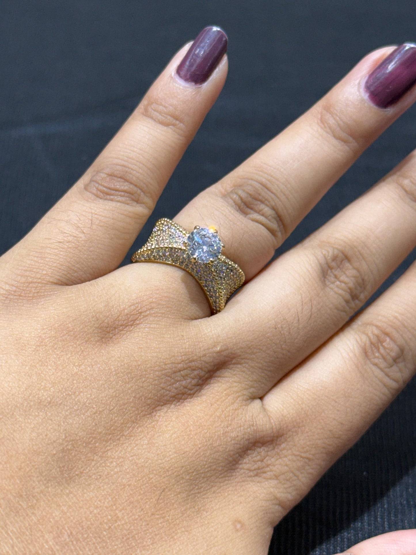 Yellow Ring And Studs Combo For Women And Rings