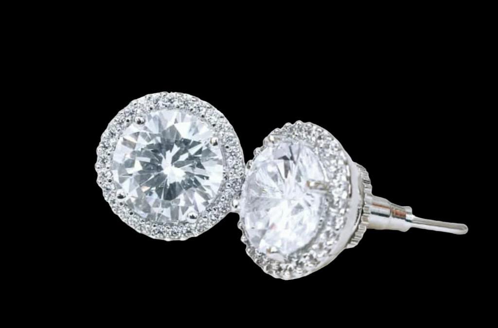 Vanshika jewels real look solitaire studs for regular use for women and girls