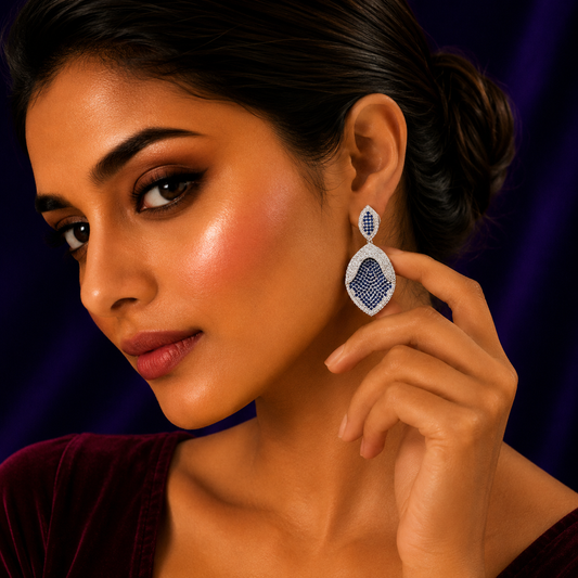 Little With Invisible Setting Earring for woman