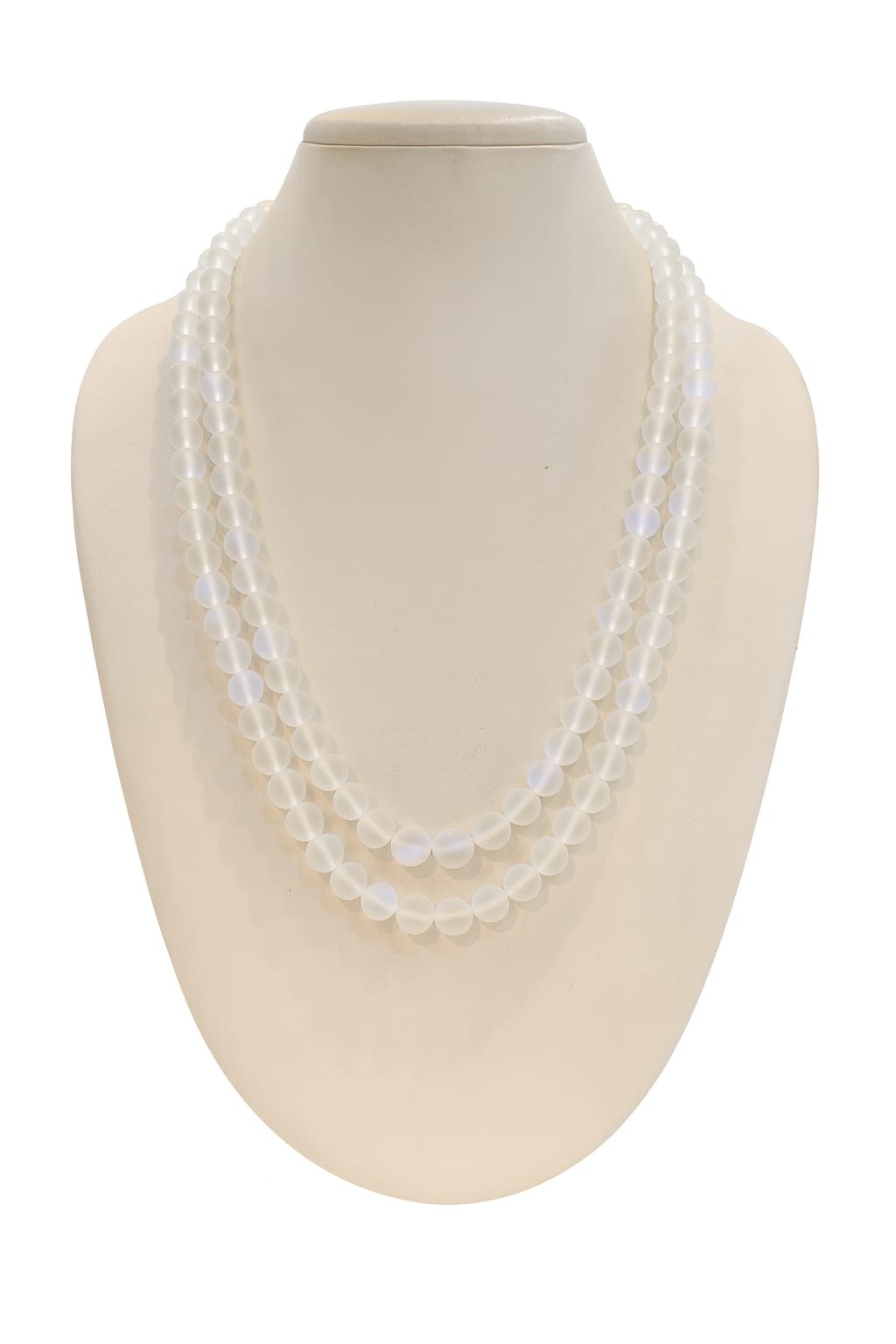 WHITE COLOUR DOUBLE LAYER MISTICK ONYX MALA