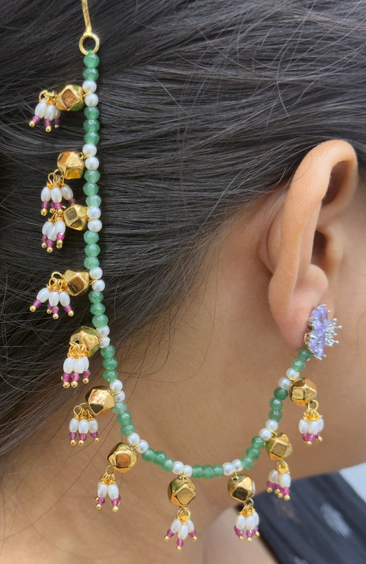 Green Beaded Kanchain for Woman