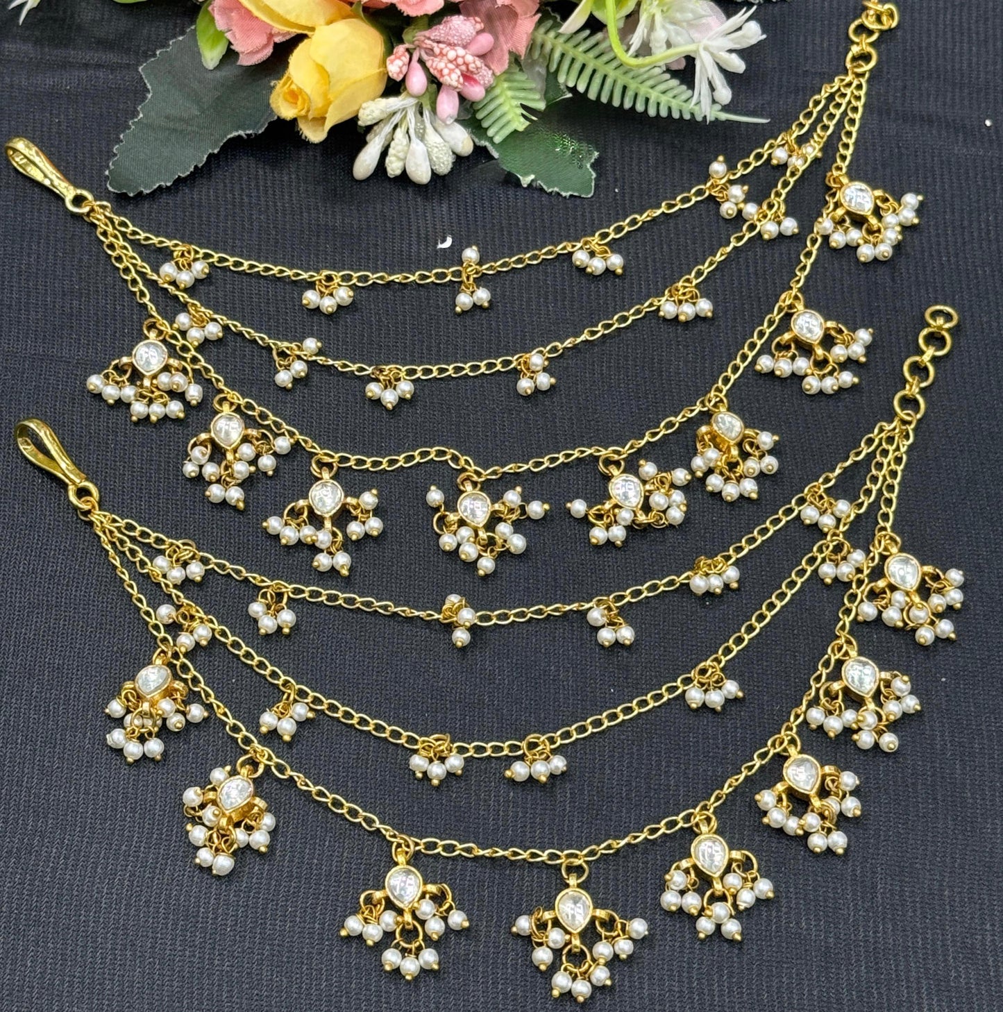 Gold Plated Pearl Kanchain
