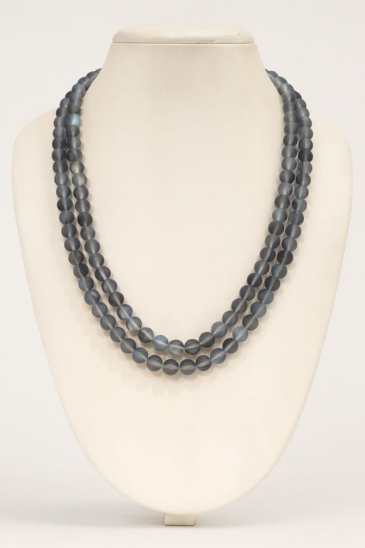 GRAY COLOUR MISTICK ONYX BEADS LAYER MALA