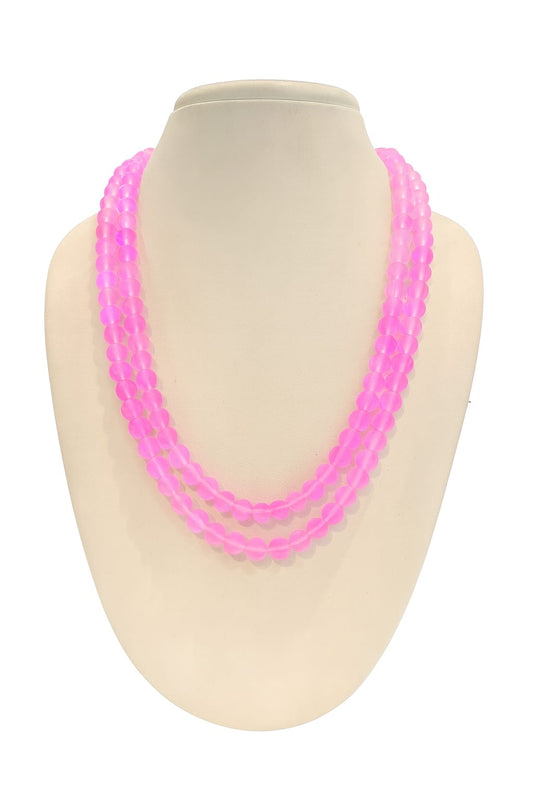 MISTICK DOUBLE LAYER PINK ONYX BEADS MALA