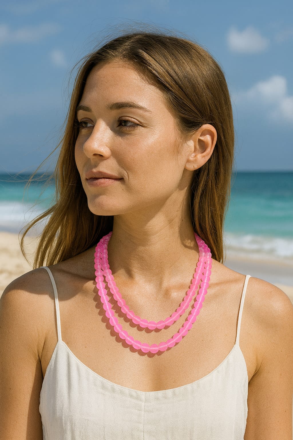 MISTICK DOUBLE LAYER PINK ONYX BEADS MALA