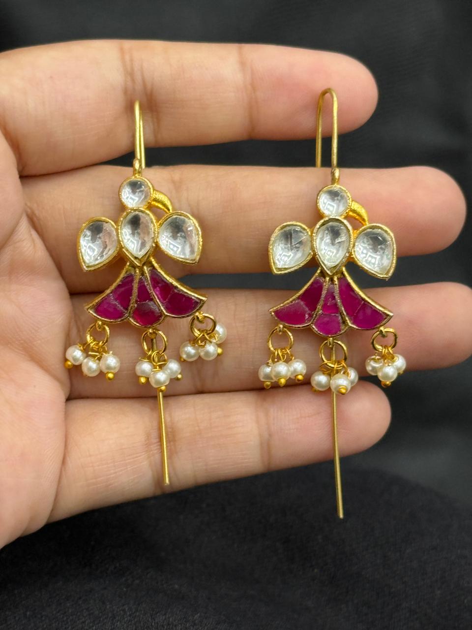 Nature Inspired Bird Ruby Earcuff