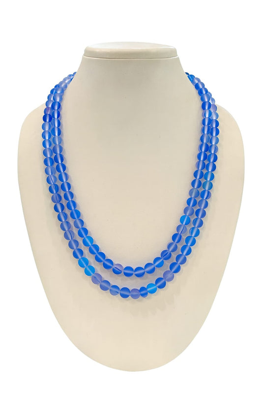 BLUE COLOUR MISTICK ONYX BEADS MALA FOR WOMEN