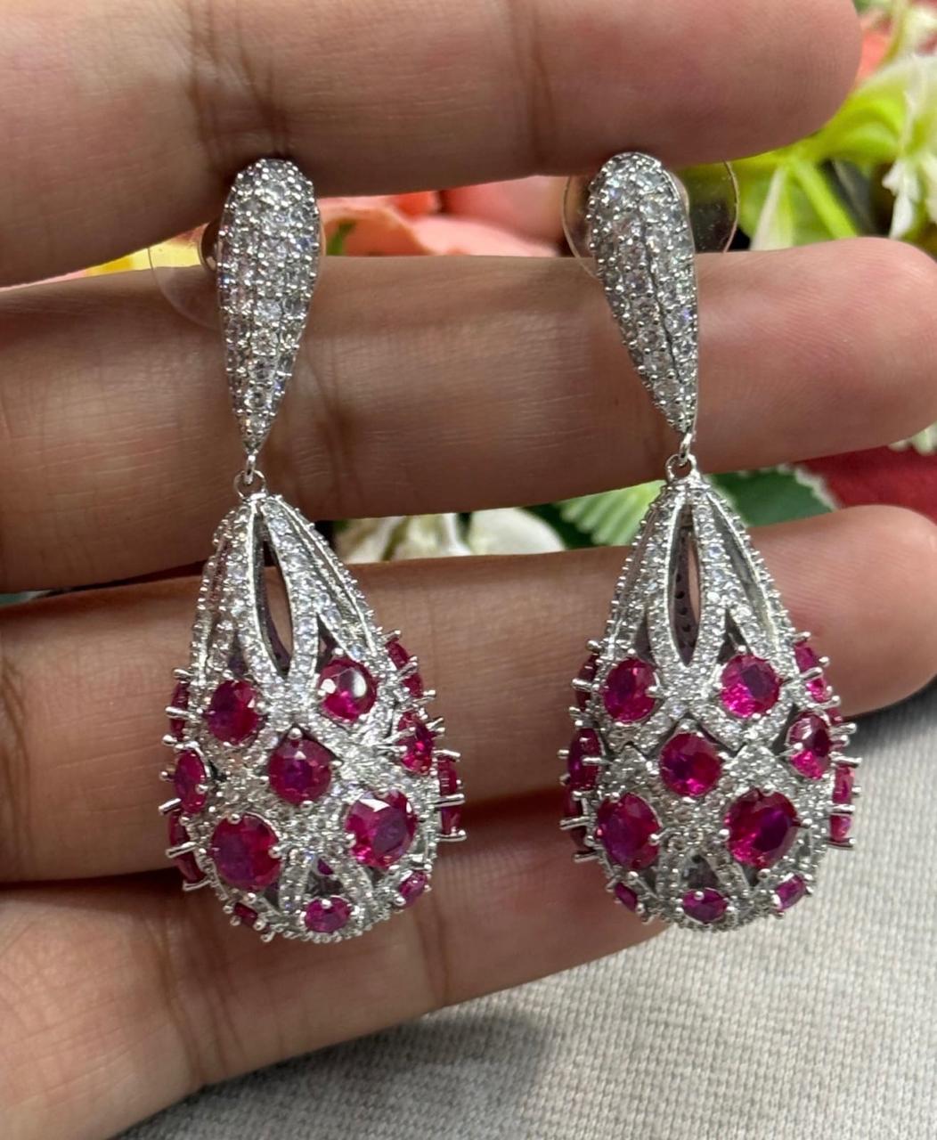 Invisible Setting cz Earring