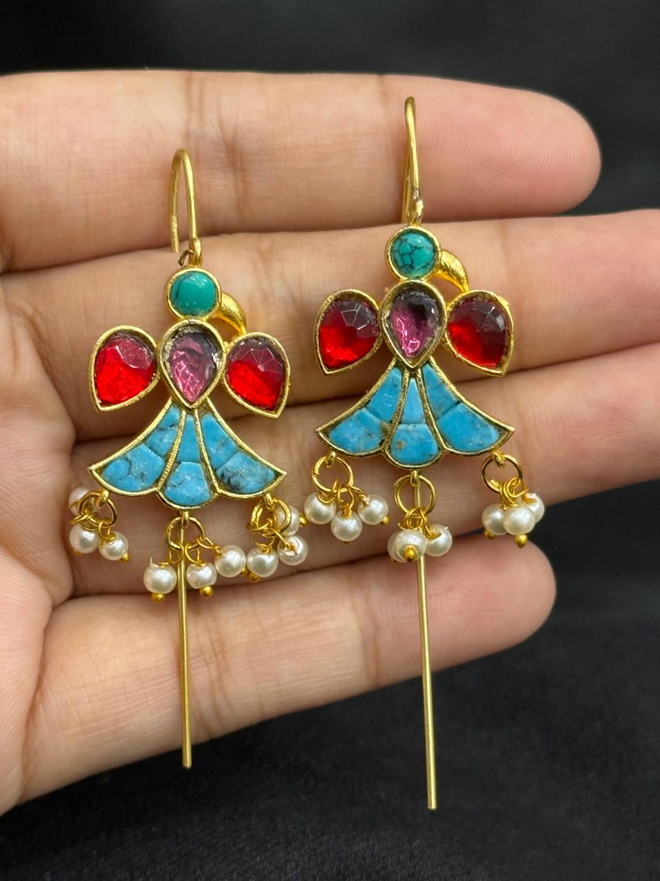 Nature Inspired Bird Turquoise Earcuff