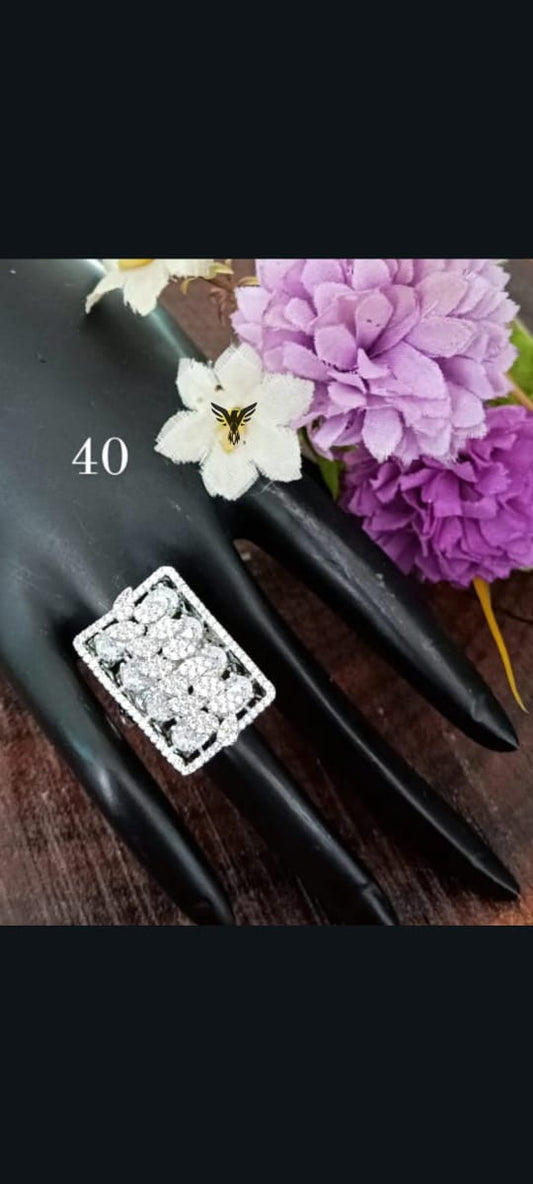 RECTANGULAR SHAP CZ RING