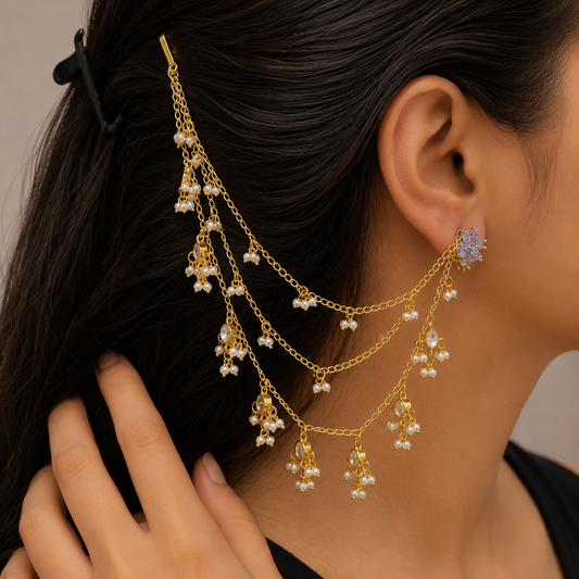 Gold Plated Pearl Kanchain