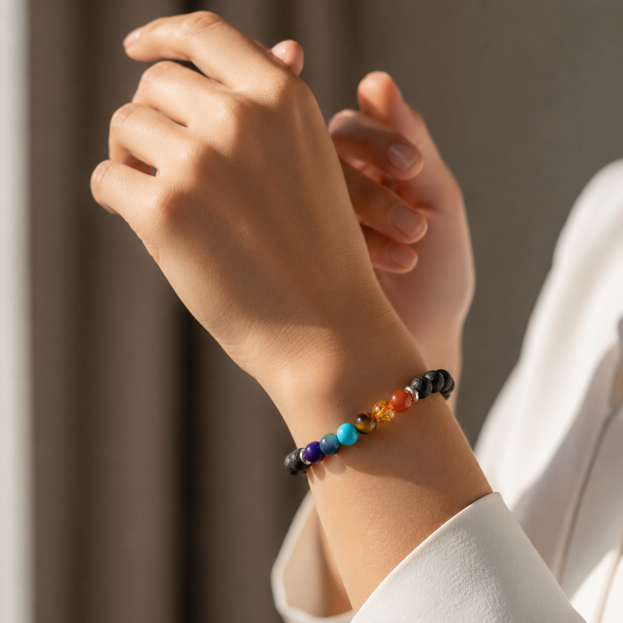 Lawa With Seven Chakara Bracelet