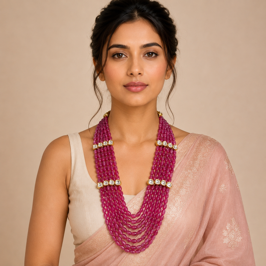 Multi Layered Jaipuri Kundan Mala