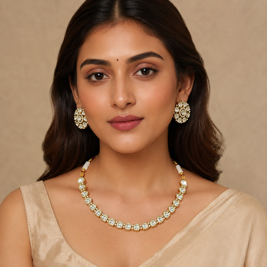 Classic Gold Plated Polki Set