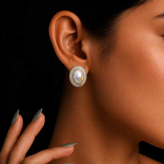GOLDEN POLISH OVAL SHAPE AD STONE