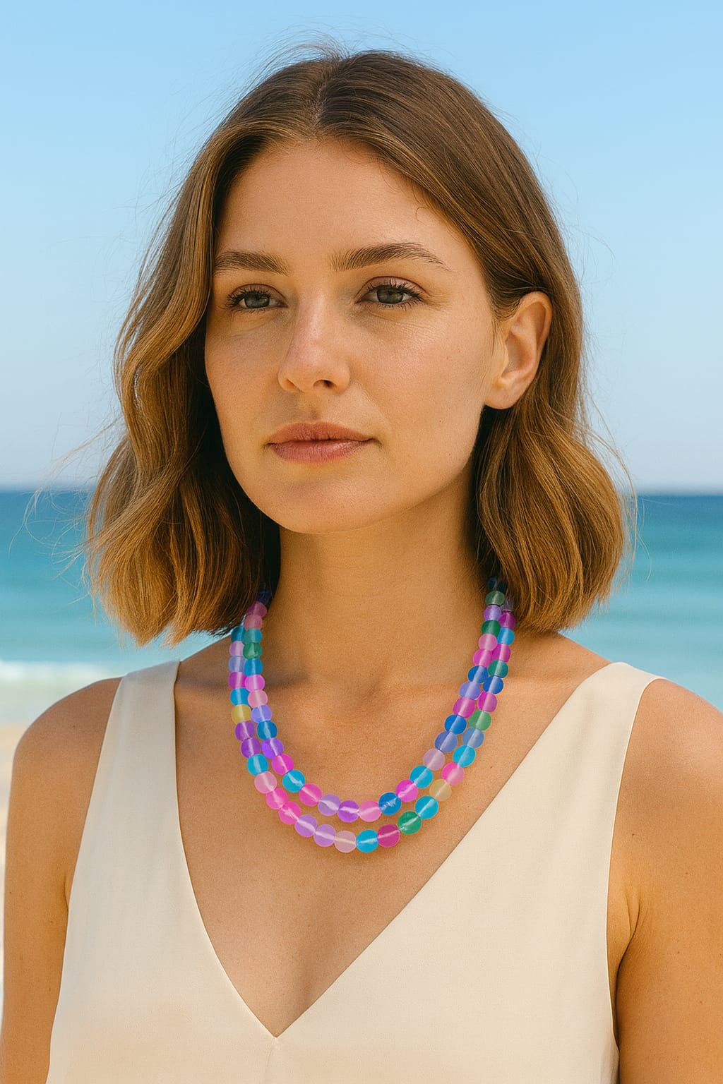 MULTI COLOUR DOUBLE LAYER MALA