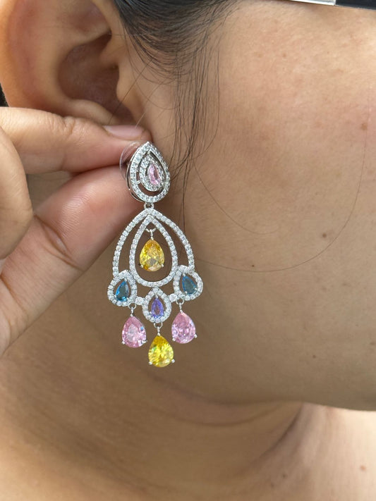 CZ With Doublet Multi Earring