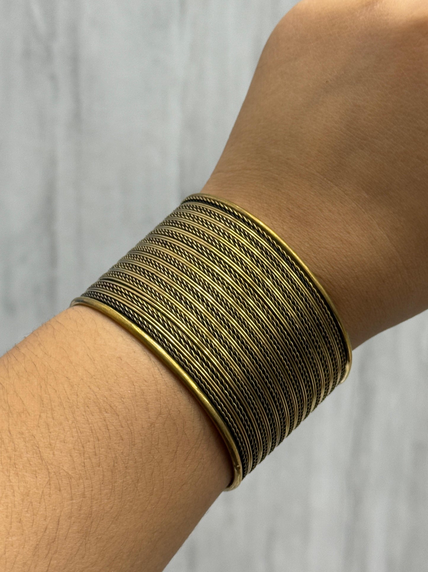 Oxidised Broad Bracelet
