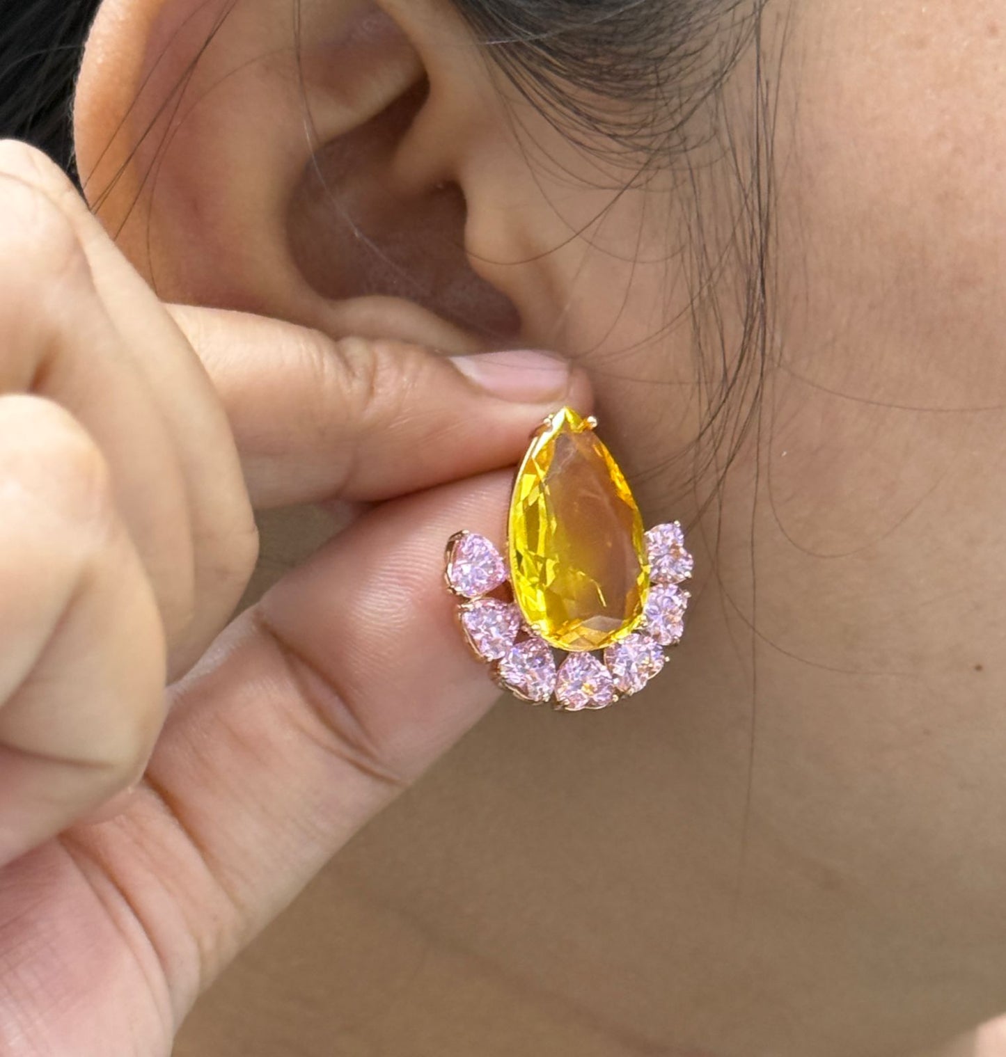 Water Drop Doublet Stud