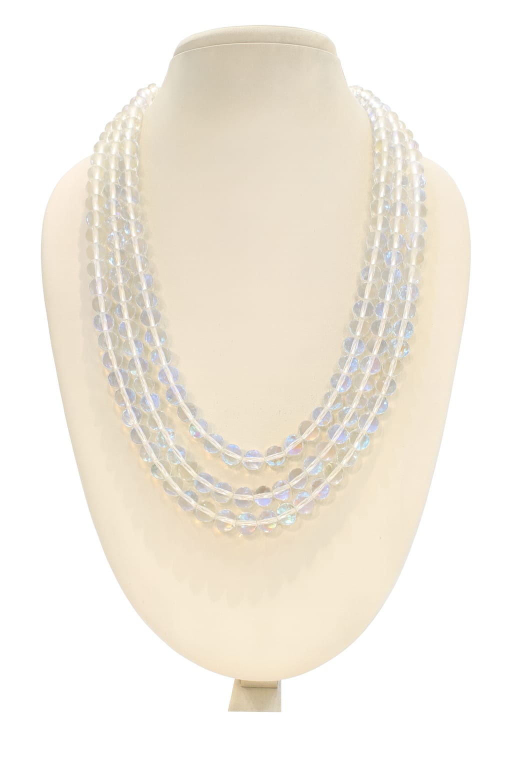 WHITE THREE LAYER MISTICK ONYX MALA FOR WOMEN