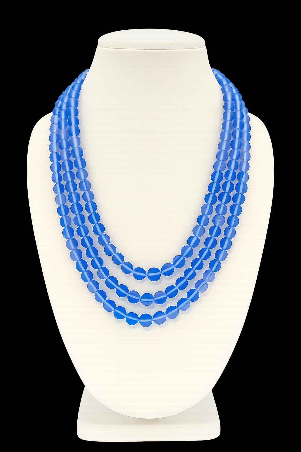 BLUE COLOUR MISTICK ONYX THREE LAYER MALA