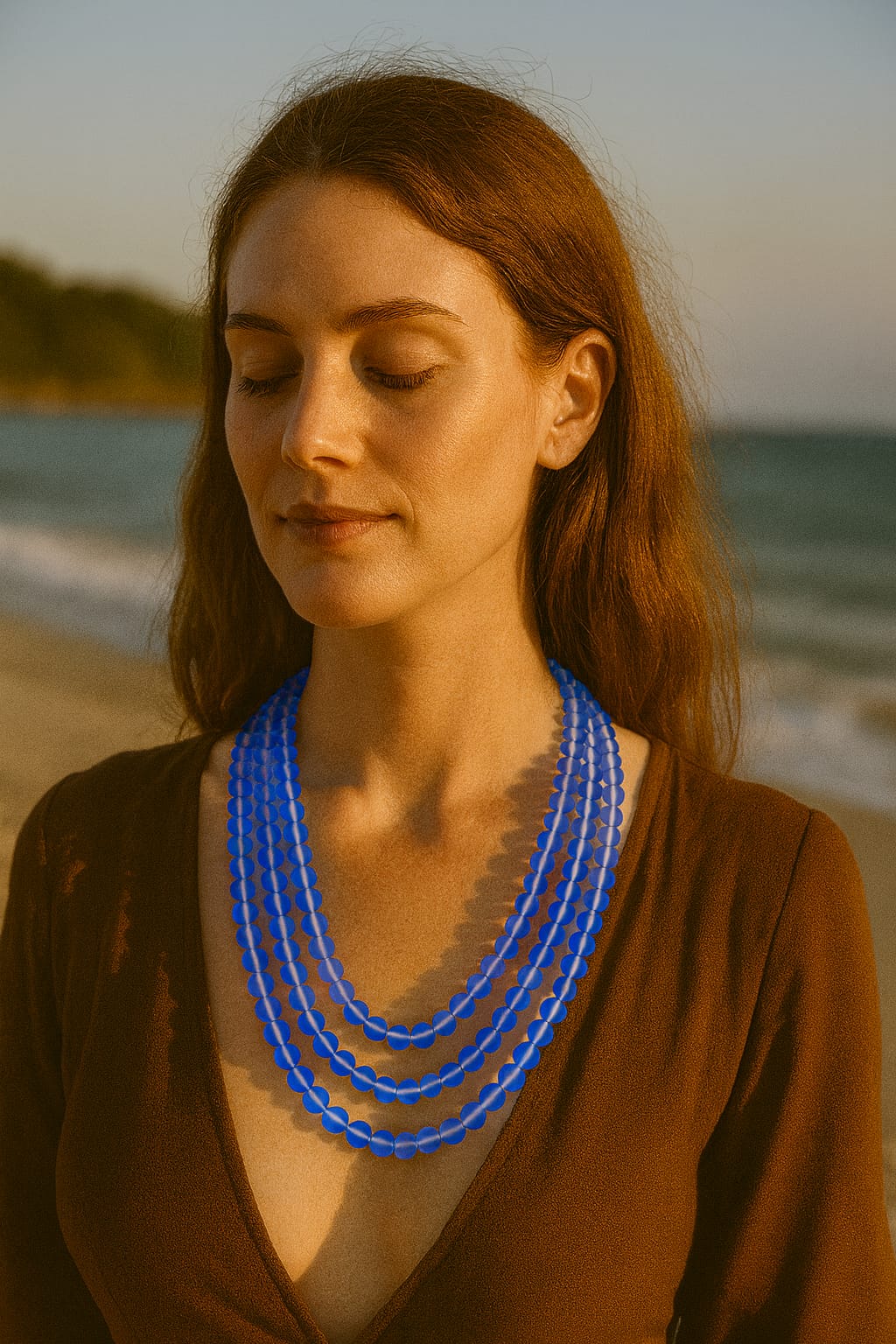 BLUE COLOUR MISTICK ONYX THREE LAYER MALA