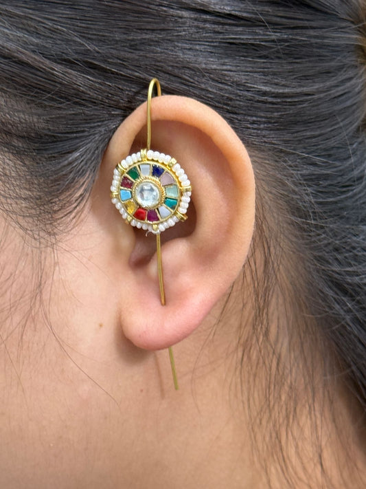 Multi Color Round Earcuff