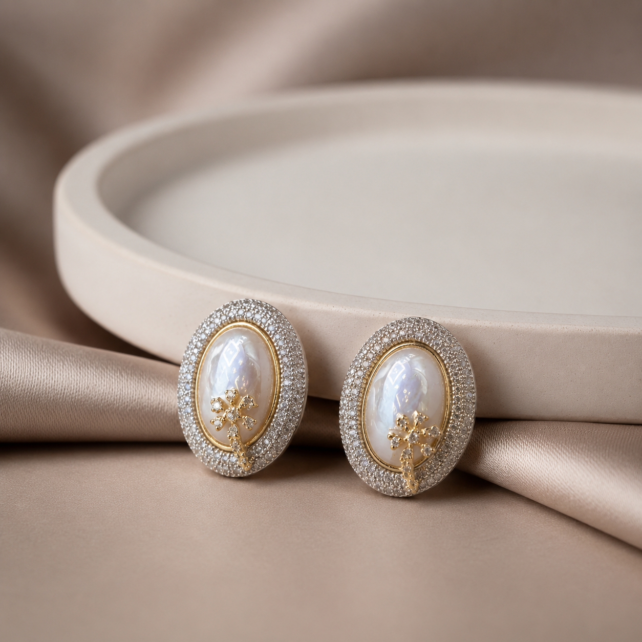 GOLDEN POLISH OVAL SHAPE AD STONE
