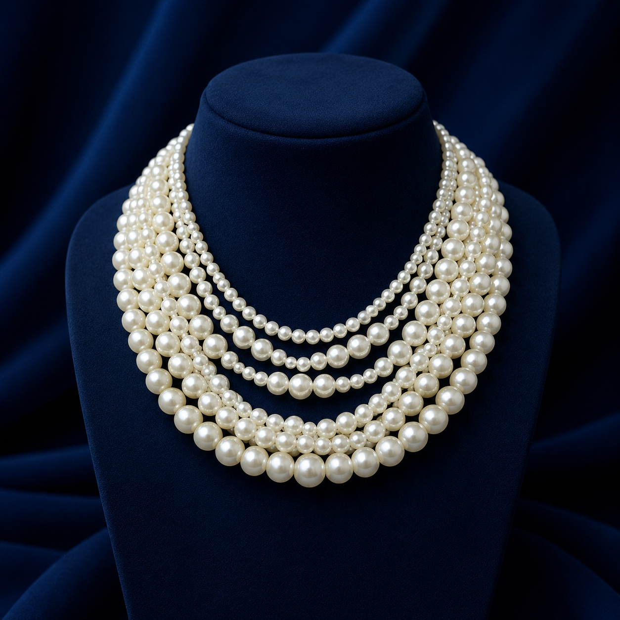 Alia bhatt inspired multilayered pearl necklace for women and girls