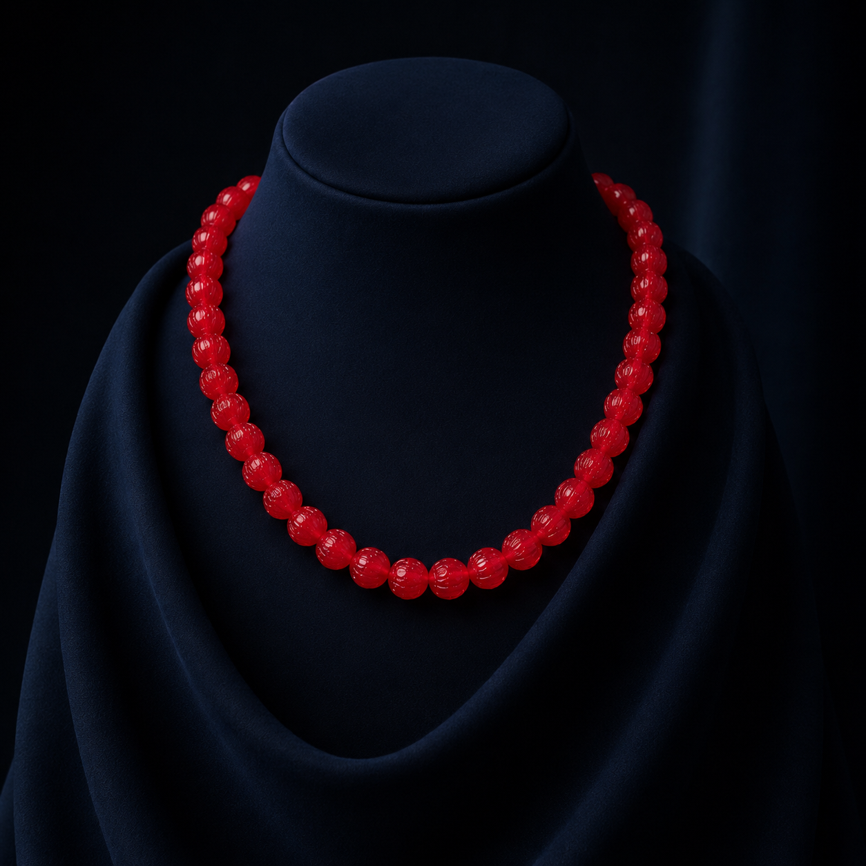 PUMPKIN CARVING BEADS MALA FOR WOMEN