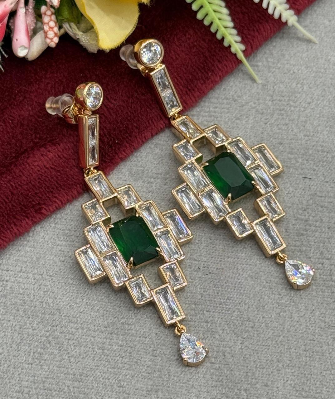 Rose Gold Crystal Earring