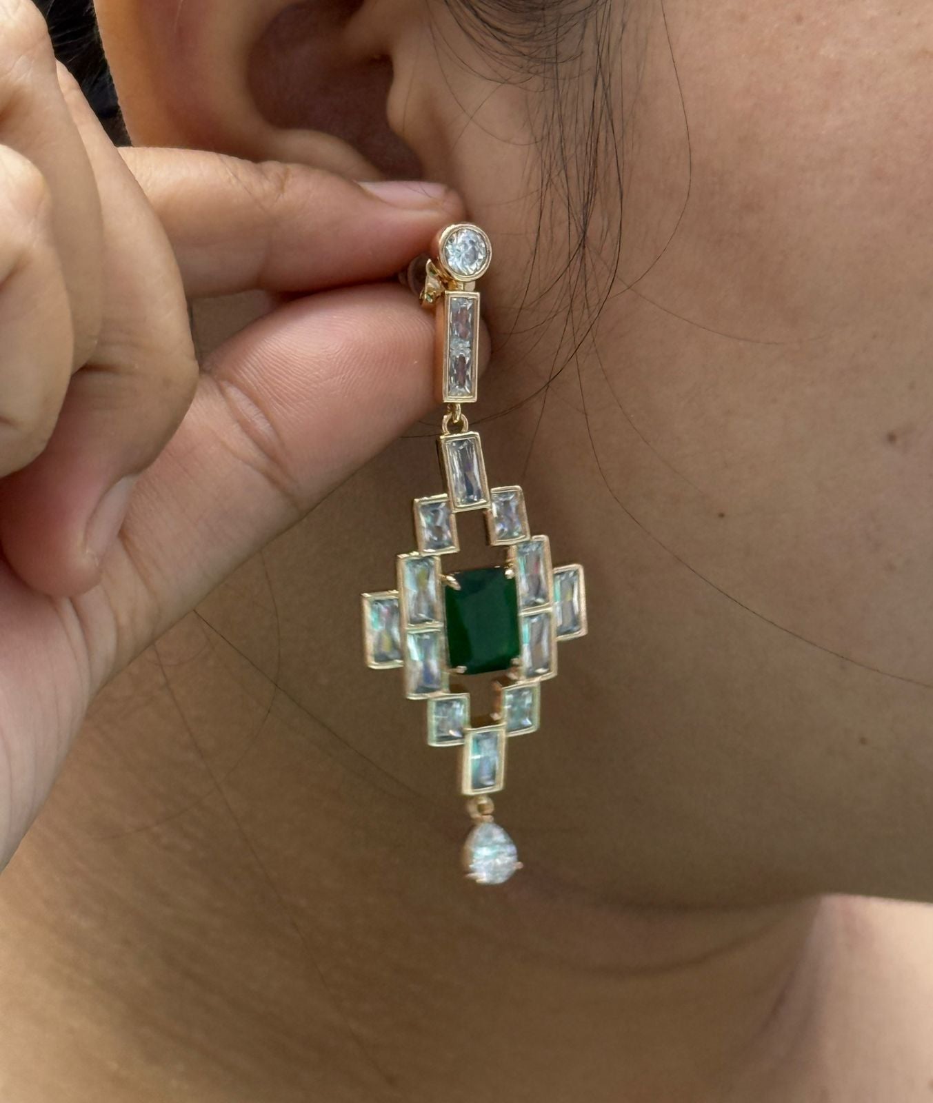 Rose Gold Crystal Earring