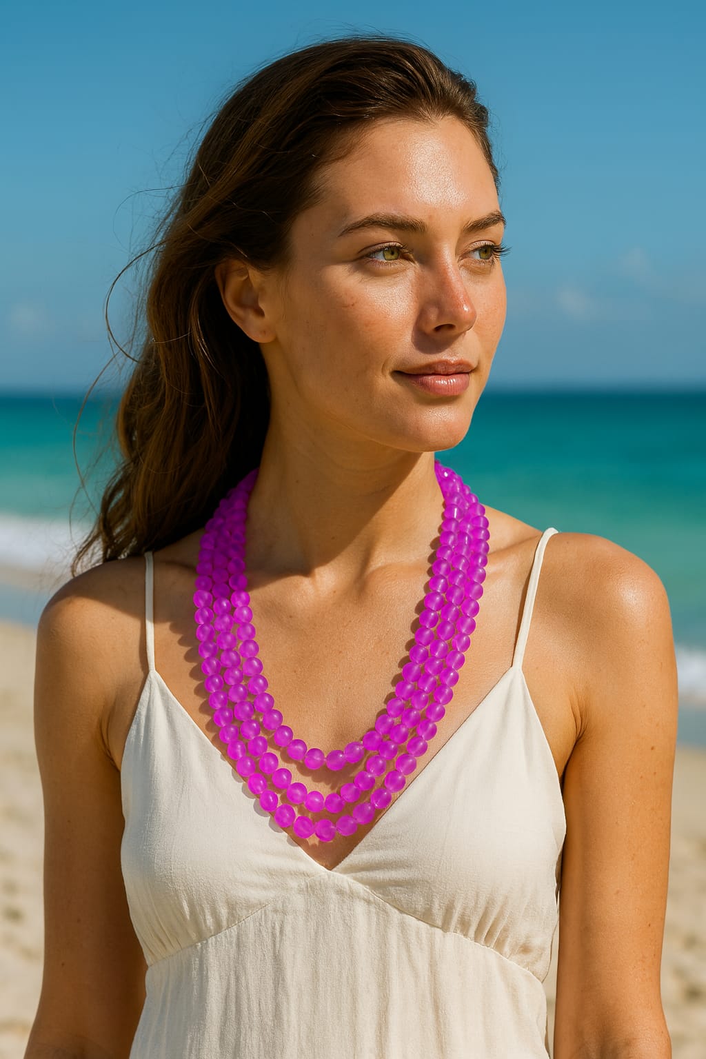 PINK MISTICK ONYX BEADS MALA FOR WOMEN