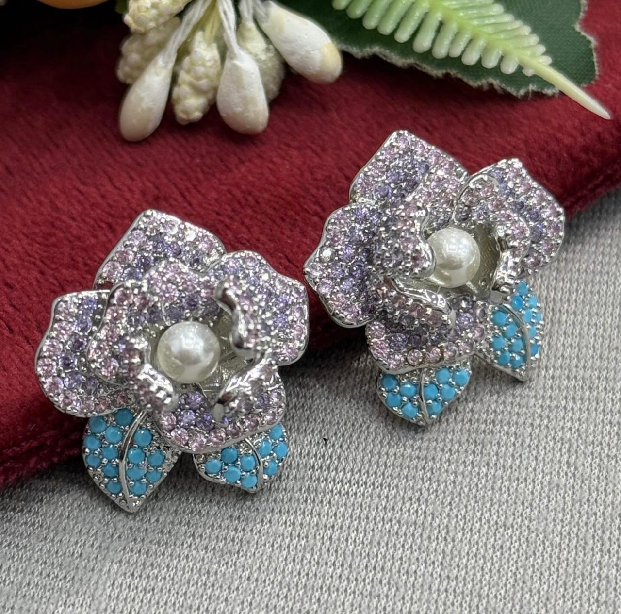 Rose CZ Studs