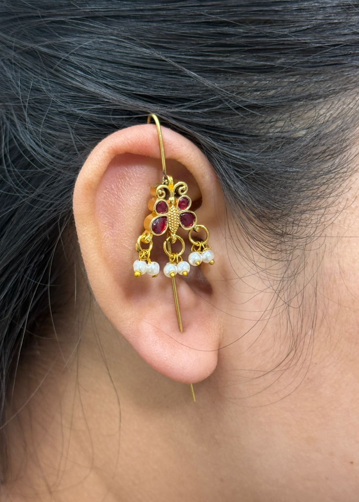 Butterfly Ruby Earcuff