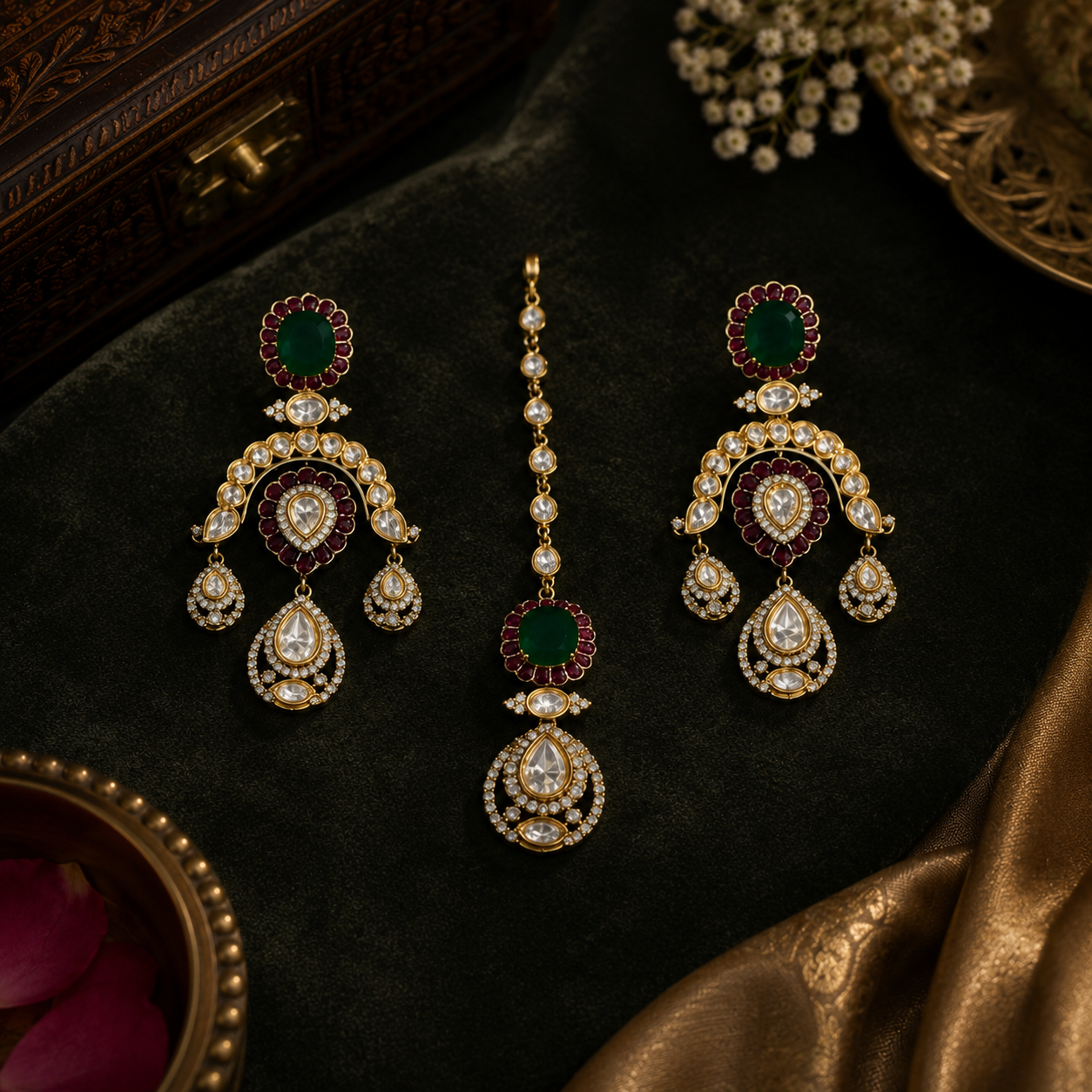 Polki Bridal Gold Necklace